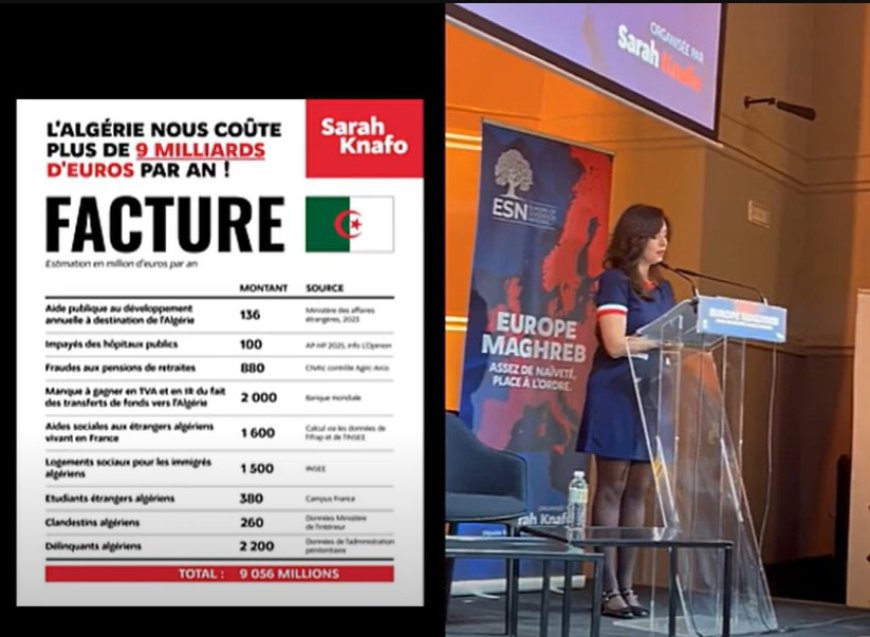 Sarah Knafo.. Algeria-France Economic Ties Under Scrutiny Amidst €9 Billion Cost Claims (video)