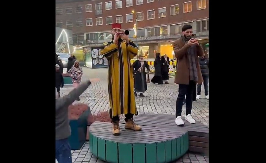 Moroccan Artist Khaled Al-Awam Ushers in Ramadan with Traditional Flair in Oslo’s Streets (VIDEO)